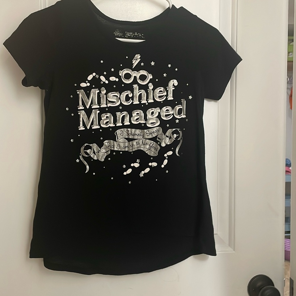 Harry Potter mischief managed shirt kids size 14